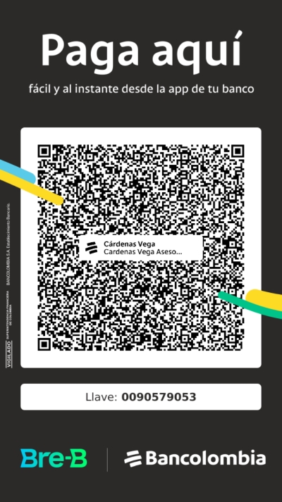 Llave Bre-B y QR Bancolombia - Cárdenas Vega Asesores