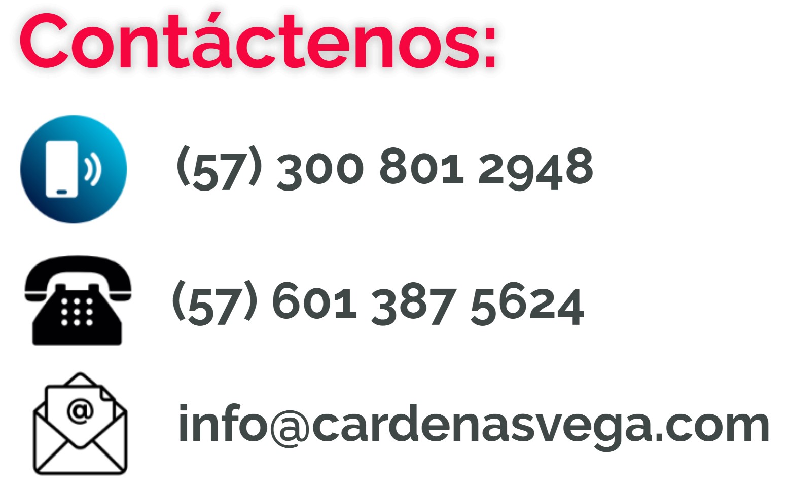 Contactar a Cárdenas Vega Asesores