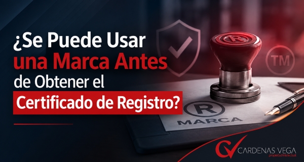 ¿Se puede usar una marca antes de obtener el certificado de registro en Colombia? Imagen sobre registro de marcas, protección marcaria y propiedad intelectual.